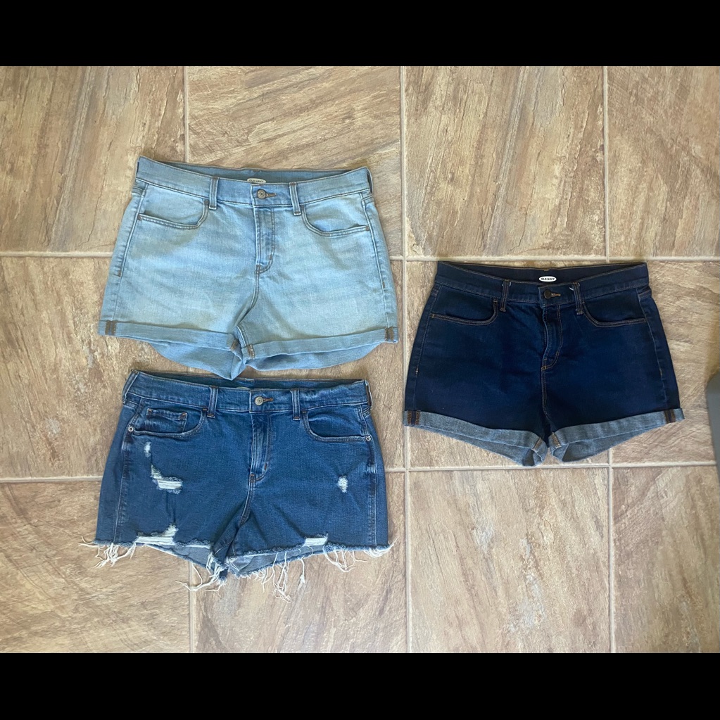 3 Pairs Old Navy Denim Jean Shorts Size 10
